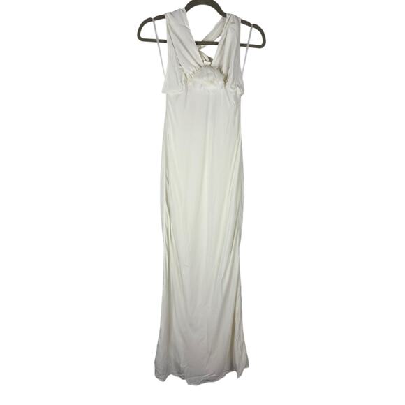 Stone Cold Fox x REVOLVE Katie Gown Rosette Halter Formal Bridal Party Wedding S - Picture 4 of 10